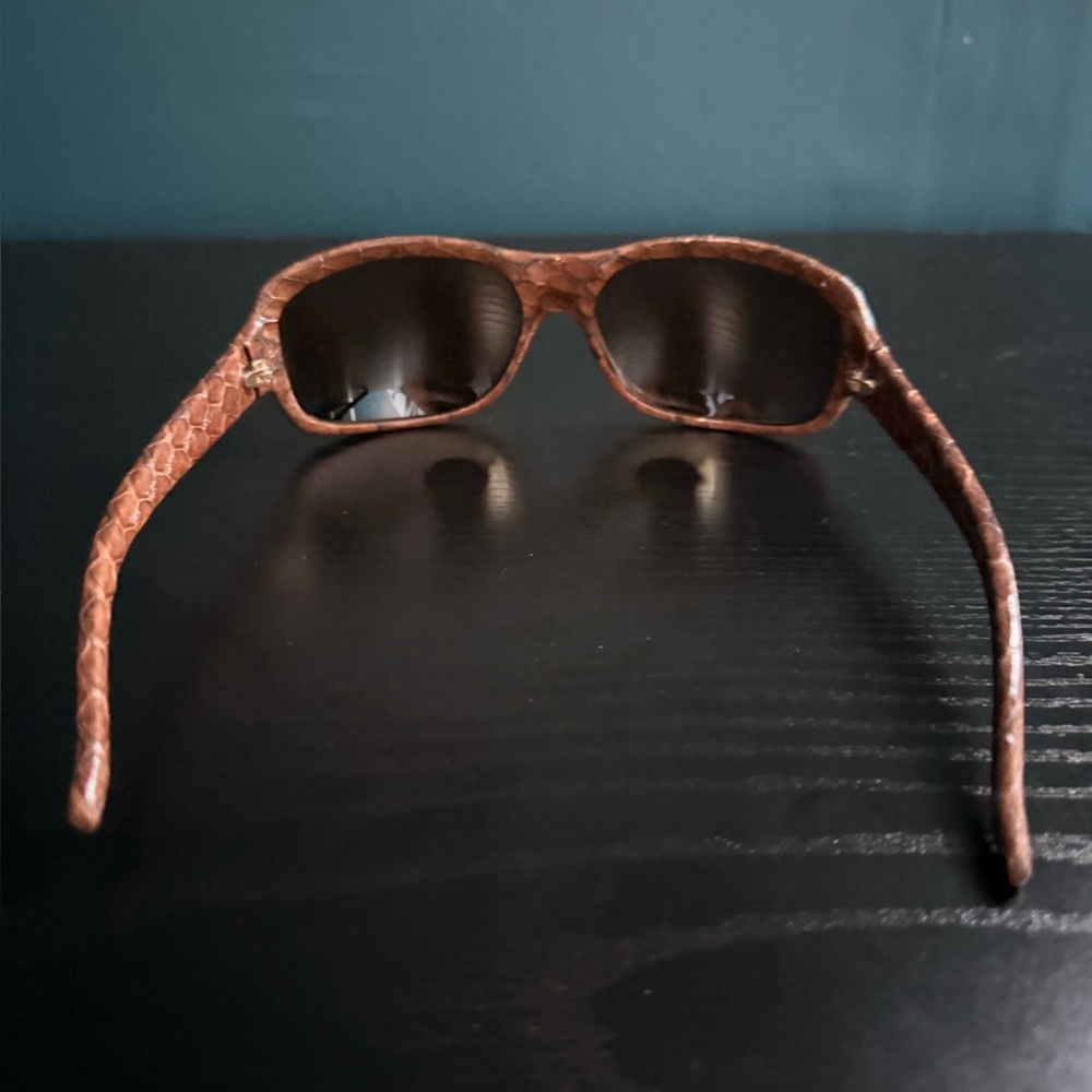 Gucci Brown Python Skin Brown Lens Sunglasses Rar… - image 4